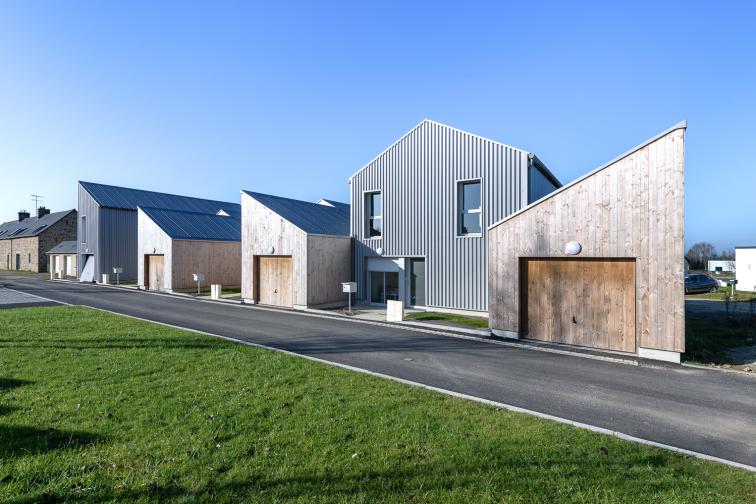 saint, sauveur, landes, ossature, bois, maisons, habitations, habitat, groupés, logement, logements, social, sociaux, bardage, bois, metal, metallique, architecte, laval, vitre, 53000, mayenne, fougeres, 35000, 35300, cf.architecture, cf, architecture, cfarchitecture,