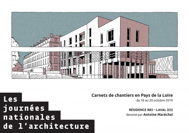 croquis architecture mayenne 53 pays de la loire immeuble mixte double peau terrasse quartier ferrie