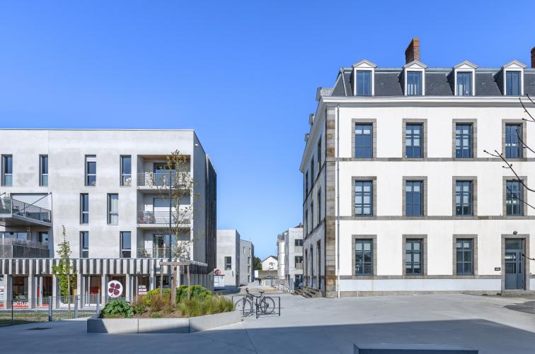 architecture mayenne 53 pays de la loire immeuble mixte double peau terrasse quartier ferrie cf.architecture
