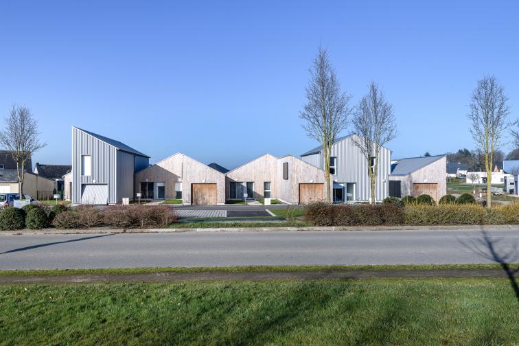 saint, sauveur, landes, ossature, bois, maisons, habitations, habitat, groupés, logement, logements, social, sociaux, bardage, bois, metal, metallique, architecte, laval, vitre, 53000, mayenne, fougeres, 35000, 35300, cf.architecture, cf, architecture, cfarchitecture,