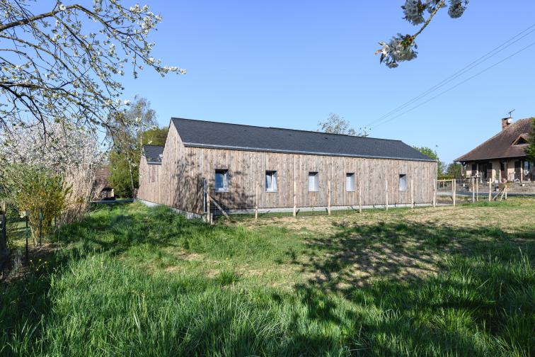 MAM Auvers-le-Hamon 72 Sarthe Paille Bois Construction cf.architecture architecture chantier