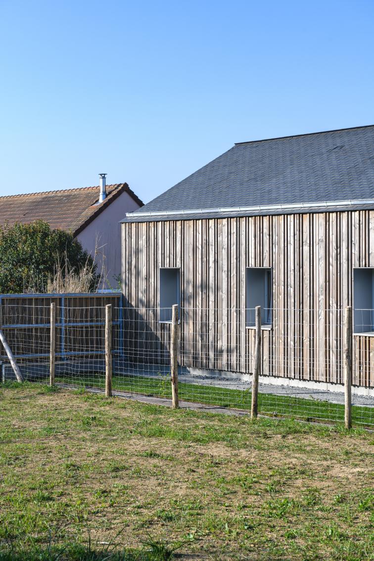 MAM Auvers-le-Hamon 72 Sarthe Paille Bois Construction cf.architecture architecture chantier