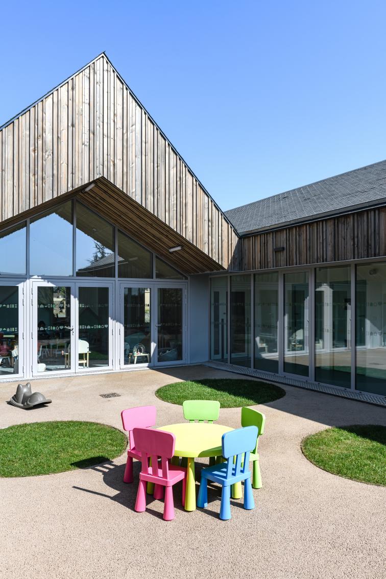 MAM Auvers-le-Hamon 72 Sarthe Paille Bois Construction cf.architecture architecture chantier