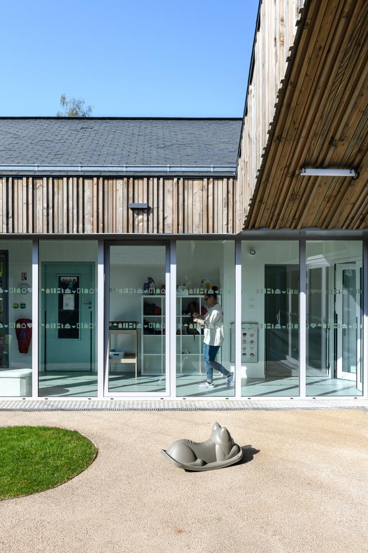 MAM Auvers-le-Hamon 72 Sarthe Paille Bois Construction cf.architecture architecture chantier