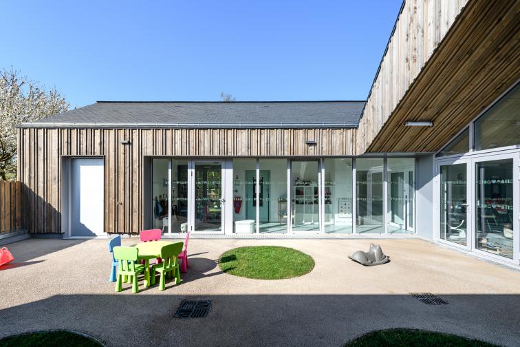 MAM Auvers-le-Hamon 72 Sarthe Paille Bois Construction cf.architecture architecture chantier