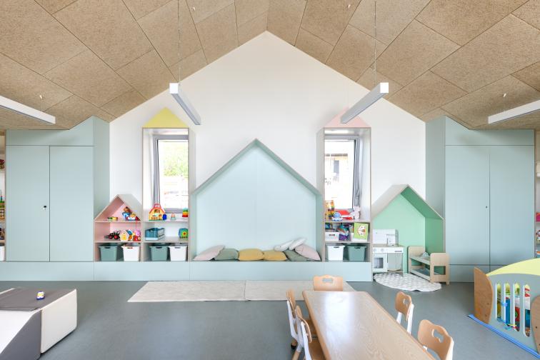 MAM Auvers-le-Hamon 72 Sarthe Paille Bois Construction cf.architecture architecture chantier