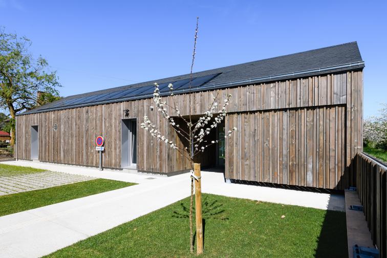 MAM Auvers-le-Hamon 72 Sarthe Paille Bois Construction cf.architecture architecture chantier