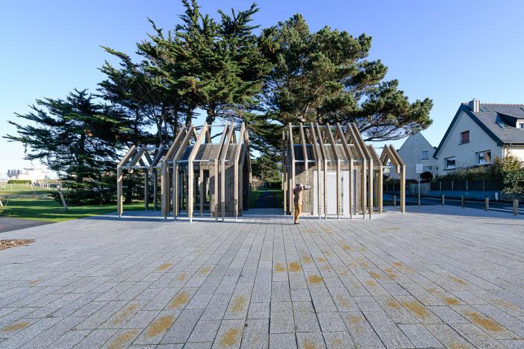 ossature bois, architecture, bretagne, saint malo, parc, bois, wc, sanitaires