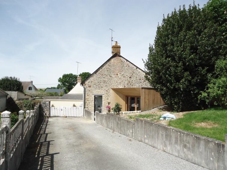 rénovation extesnion ossature bois bardage bois architecture 53